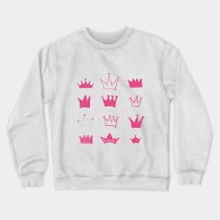 Doodle pink crown Crewneck Sweatshirt